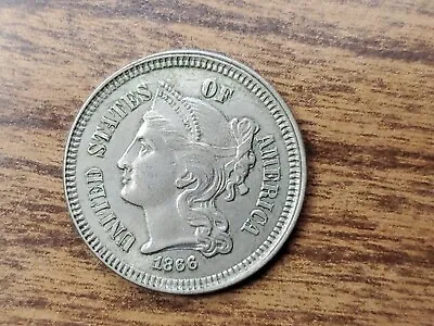 $23.50 • Buy 1866 3CN Three Cent Nickel 