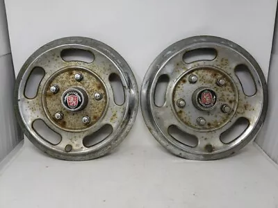 Vintage NAMSCO 14  Rat Rod Hubcaps Faux Fake Slot Rims • $14.99