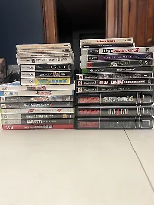Lot Various Empty Game Cases Nintendo Wii DS 3DS Ps Ps2 PS3 Xbox 360 Dreamcast • $46.63
