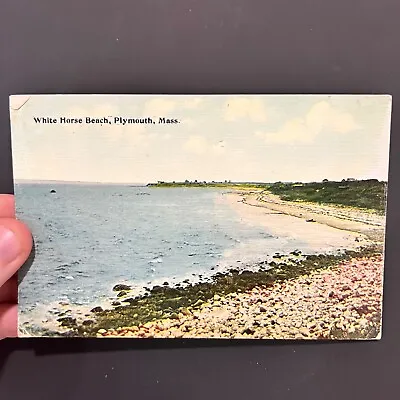 White Horse Beach Plymouth Massachusetts 1913 Vintage Postcard • $4