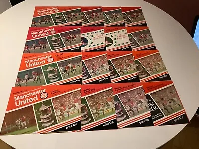 1977/78 Manchester United Programmes × 16 Issues. • £8.50