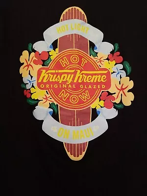 $15.29 • Buy Krispy Kreme Donuts Kahului Maui Womens Blk Medium Hawaii Aloha Floral Tshirt