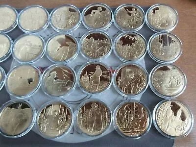 £44.99 • Buy 1974 John Pinches Churchill Centenary Trust Silver Proof Gold Plated 26g Medals