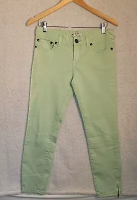 Free People Jeans Womens 27 Mint Green Skinny Leg Low Rise Ankle Cropped • $15