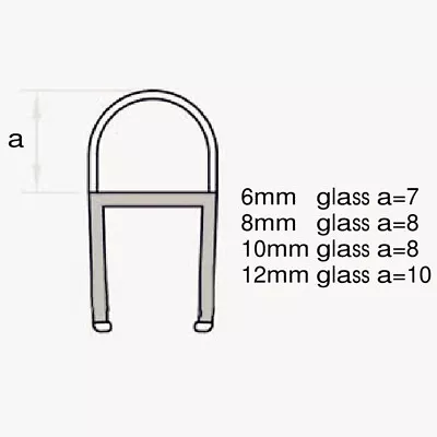 Universal D Shaped Bubble Strip Waterproof Seal For Bathroom Glass Doors • £7.60