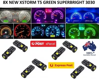 8x T5 Green Premium Xstorm Dashboard Gauge 3030 Led Wedge Dash Bulb Light 12v • $10.75