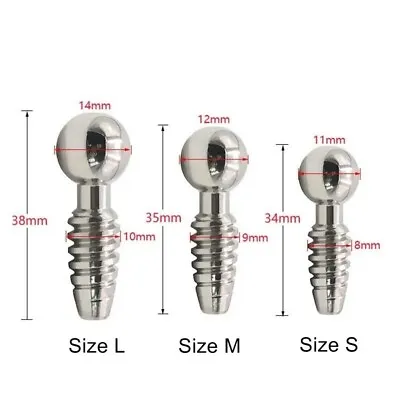 Stainless Steel Male Screw Penis Plug Urethral Dilator Cathetre Sound Stretching • $8.99