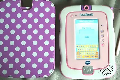 VTech InnoTab 3 Pink Complete With Case Charger & USB Cable & More • £16