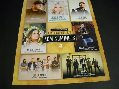 MIRANDA LAMBERT Kane Brown MAREN MORRIS Old Dominion LANCO 2019 Promo Poster Ad • $9.95