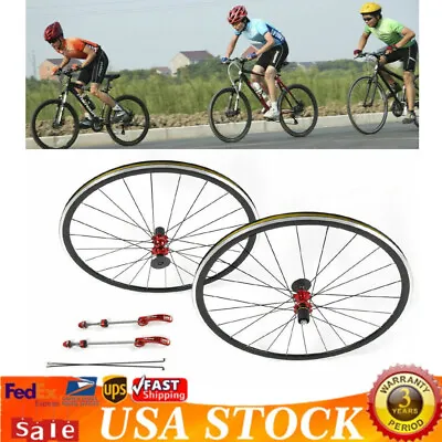 700C Road Bike Wheels Front&Rear Clincher Rim Brake 7/8/9/10/11 Speed Bike Wheel • $111.15