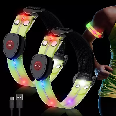 LED Armband Running Lights For Runners - USB Rechargeable Reflective Running Gea • $13.52