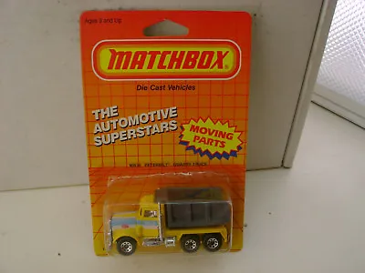 1987 Matchbox Superfast Mb30 Pace Peterbilt Quarry Dump Truck New On Card • $9.99