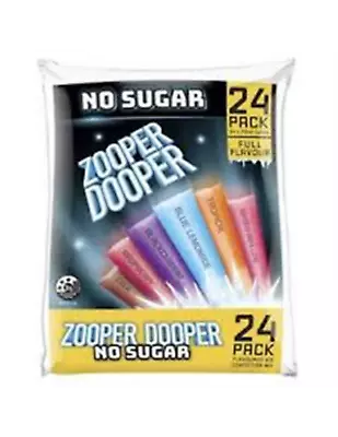 Zooper Dooper Ice Blocks Cordial No Sugar 70ml X 24 • $10.95