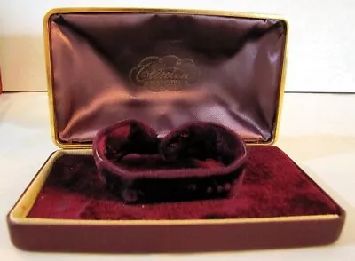 Vintage Clinton Maroon  Watch Box Case Only Domed Hard Cover • $9.95