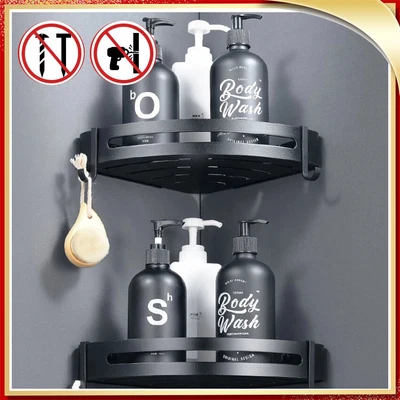 £8.59 • Buy 2/4x Corner Shower Caddy Bathroom Storage Shelf Rack Basket Organiser Tidy Tray