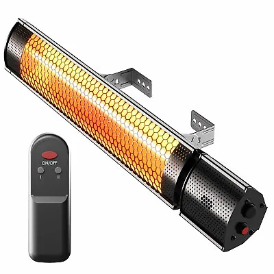 Pro Breeze 2KW Halogen Infrared Patio Heater -  Wall Mounted With Remote Control • £99.99