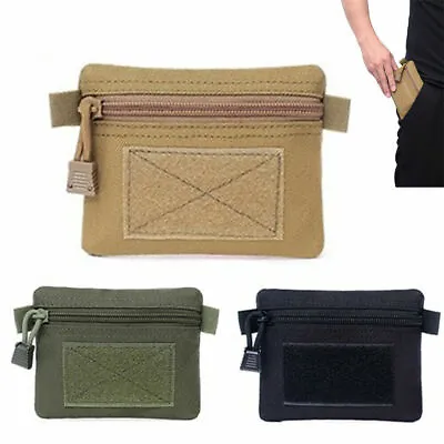 $8.69 • Buy Outdoor Men Front Pocket Mini Wallet Waterproof Zipper EDC Pouch Nylon Bag US