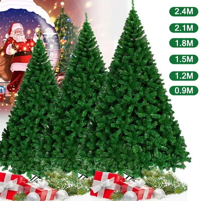£14.99 • Buy Christmas Tree With Stand Bushy Artificial Xmas Tree Home Decor 4ft 5ft 6ft 7ft