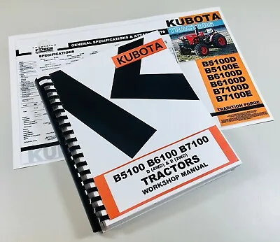 Kubota B5100 B6100 B7100 Tractor Service Manual Workshop Repair Overhaul Book • $45.69