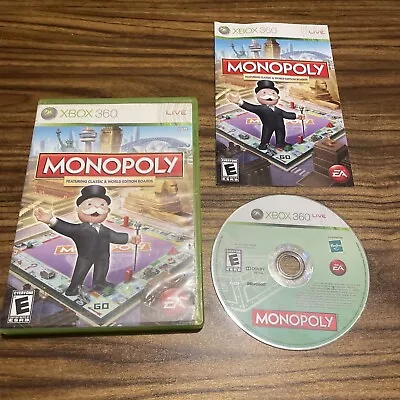 Monopoly (Microsoft Xbox 360 2008) Complete W/ Manual - Tested Video Game • $9.50