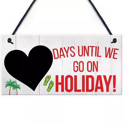 Chalkboard Countdown Days Until Holiday Hanging Sign Plaque Family Doorsign Gift • £3.99