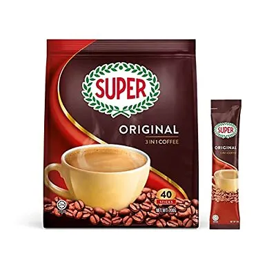 Super 3-In-1  Instant Regular Low Fat Coffee 40 Sticks X 20g ~ US SELLER • $19.99