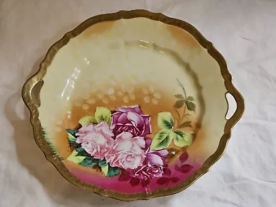C. T. Germany American Beauty Antique Porcelain Serving Plate W/ Handles • $19.90