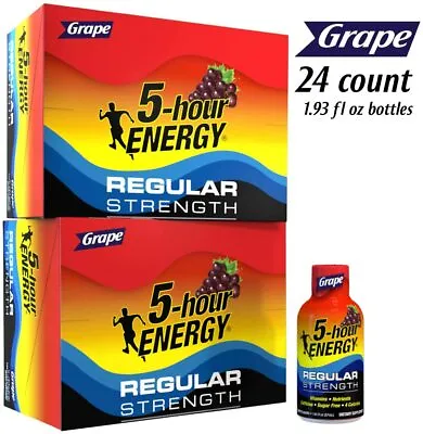 5 Hour Energy Shot || Regular Strength || Grape || 24/Count • $54.99