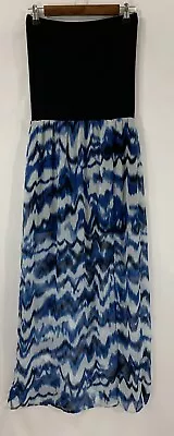 Love Ady Juniors/Women's Stretch Knit/Printed Sheer High Slit Maxi  Dress L • $19.99