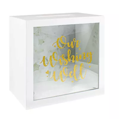 Wooden Our Wishing Well White Wedding Engagement Card Box • $89.95