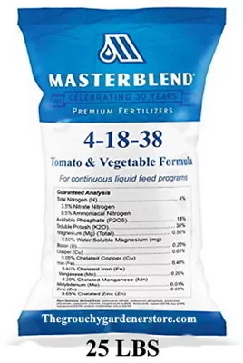 MASTERBLEND ® 4-18-38 Tomato & Vegetable Fertilizer (25 Bs) FREE SHIPPING • $89.50