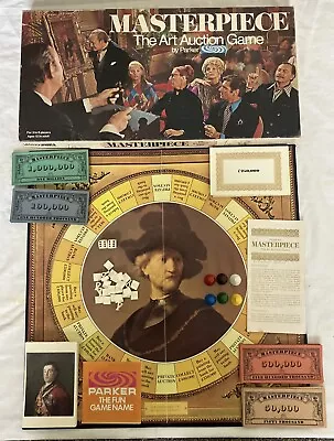 Masterpieces The Art Auction Board Game 1970 Parker Brothers Complete SHD • £39.97