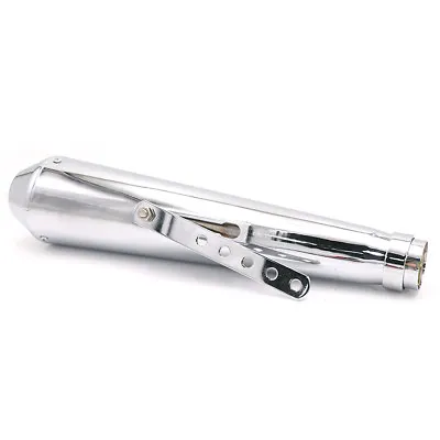 Chrome  Shorty  Megaphone Slip-on Mufflers Exhaust Pipes Motorcycle For Kawasaki • $44.87