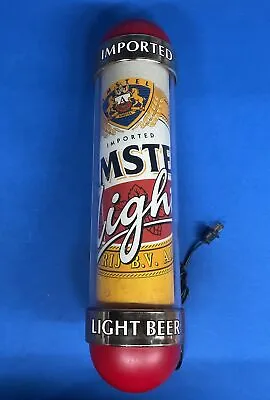 Vintage Amstel Light Beer Sign Revolving Rotating Motion Bar Sign Wall Mount • $229.99