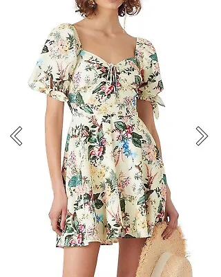 Tigerlily Tropical Floral Sweetheart Mini Dress Size 14  • $39.99