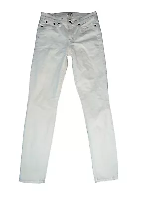 J. Crew Toothpick Jeans Womens Size 27 Mid Rise White Denim Wash • $25