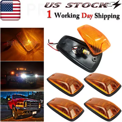 5x Amber LED Cab Roof Marker Lights Clearance Kit For 88-02 C/K1500/2500/3500 • $34.98