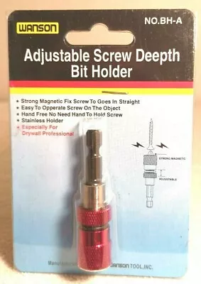 Adjustable Screw Depth Bit Holder Magnetic Great For Dry Wall • $6.99