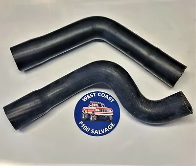 Ford F100 Radiator Hose Top+bottom V8 Clev 90 Deg Thermo Housing 74-80 F250 F350 • $49.90