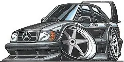 Cartoon Car T-shirt Mercedes 190E Cosworth EVO 2 Ii Dtm Racing Benz Sizes S-3XL • $11.95