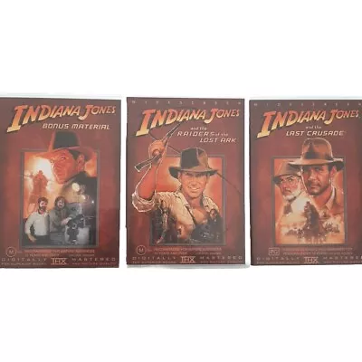 INDIANA JONES 3 DVD Lot The Last Crusade Raiders Of The Lost Ark Bonus Material • $9.99