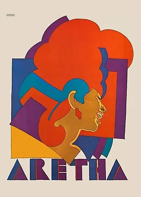 Aretha Franklin Affiche De Milton Glaser - 1968 - Poster • $49