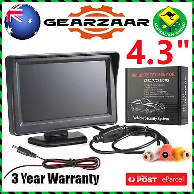 4.3  IR Reverse Camera Reversing Rear View Kit Waterproof HD Monitor Screen AU • $23.99