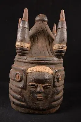 20821 An Authentic African Mende Helm Mask Burkina Faso • $290