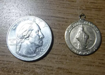 Vintage St Jude 14K Gold Filled Catholic Medal Old Pendant AS IS • $9.14