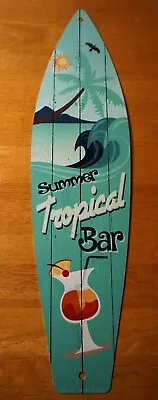 Retro Vintage Style Tropical Drink Sign Luau Tiki Bar Beach Surfboard Home Decor • $12.95