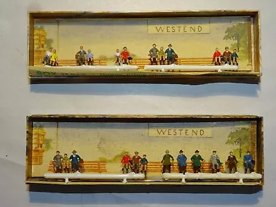 MERTEN N Scale Figure Set (2) N865 Tourists Sitting Railroad Model Train Vintage • $14