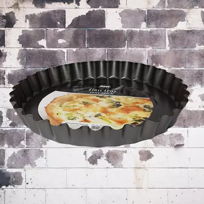 £10 • Buy Quiche Flan Fluted Tin 28cm  Non Stick TART Cake  Sponge Desert Dish