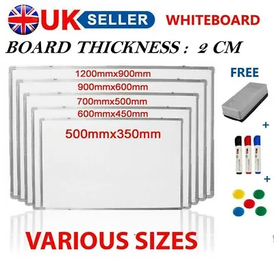 £0.99 • Buy Magnetic Whiteboard Small Large White Board Dry Wipe Notice Office School Home✅✅