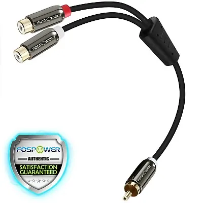 FosPower 8in 1RCA Male To 2RCA Female Stereo Audio Adapter Cable Cord Plugs • $7.99